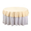 Polyester 70" Round Tablecloth Beige - Durable & Wrinkle-Resistant Table Cover