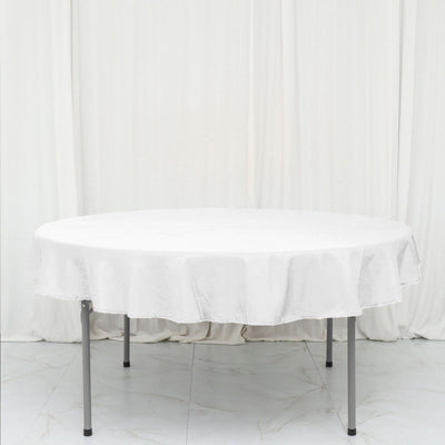 Polyester 70" Round Tablecloth White - Durable & Wrinkle-Resistant Table Cover for Everyday Use