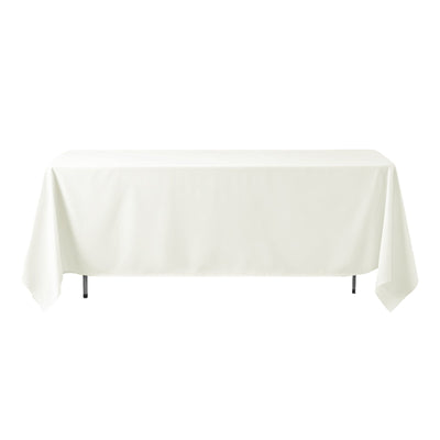 Polyester 72"x120" Rectangle Tablecloth Ivory - Durable and Stylish Table Cover