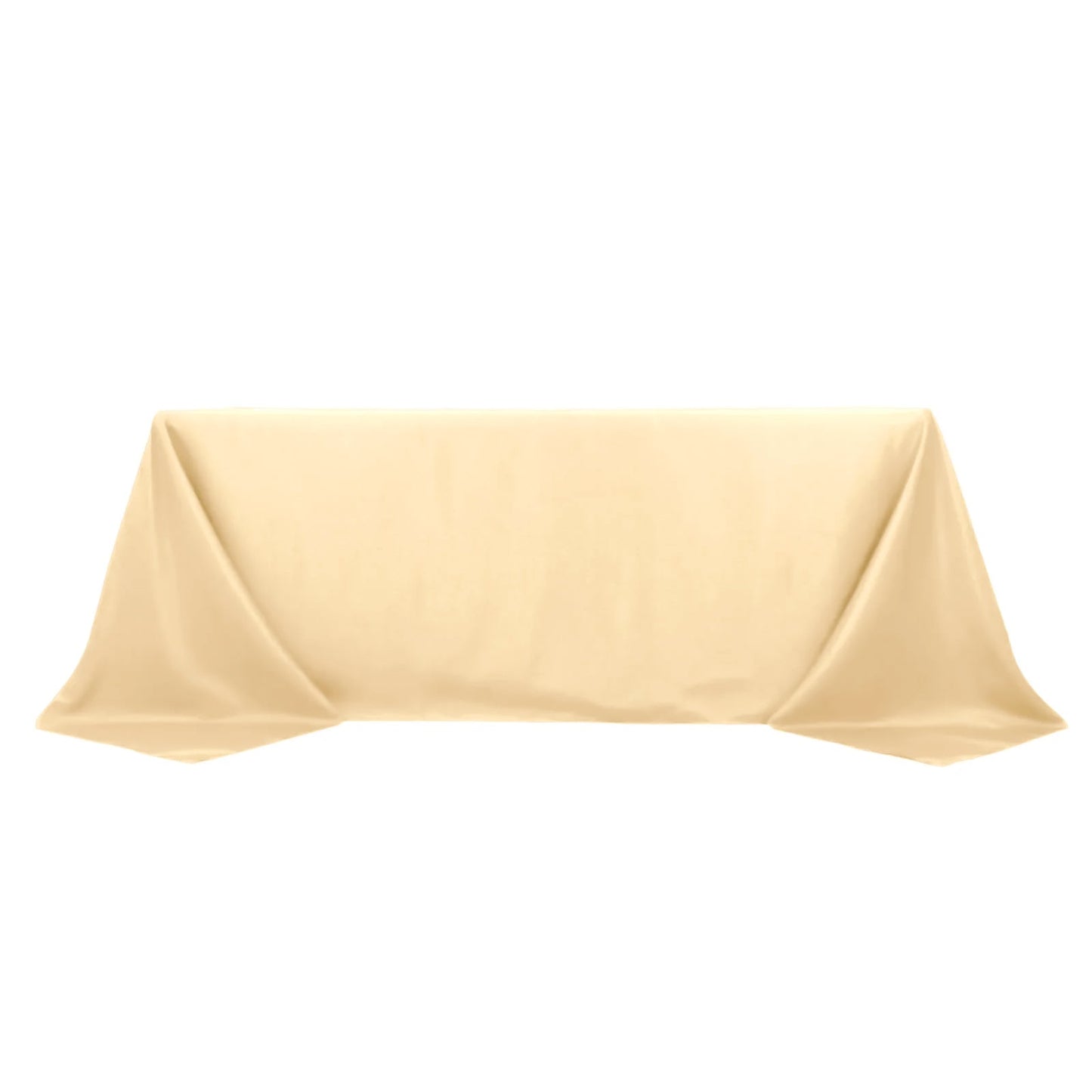 Polyester 90"x132" Rectangle Tablecloth Beige - Seamless Wrinkle-Resistant Table Cover