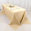 Polyester 90"x132" Rectangle Tablecloth Beige - Seamless Wrinkle-Resistant Table Cover