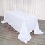 Polyester 90"x132" Rectangle Tablecloth White - Seamless Wrinkle-Resistant Design for Luxe Celebrations