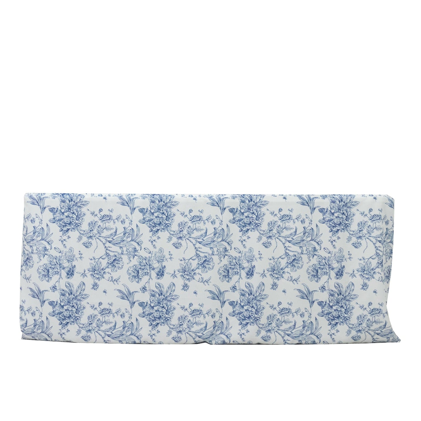 French Toile Fitted Tablecloth 6ft â€“ Blue & White Rectangular Polyester Wrinkle-Resistant Table Cover