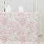 French Toile Fitted Tablecloth 6ft â€“ Pink & White Rectangular Polyester Wrinkle-Resistant Table Cover