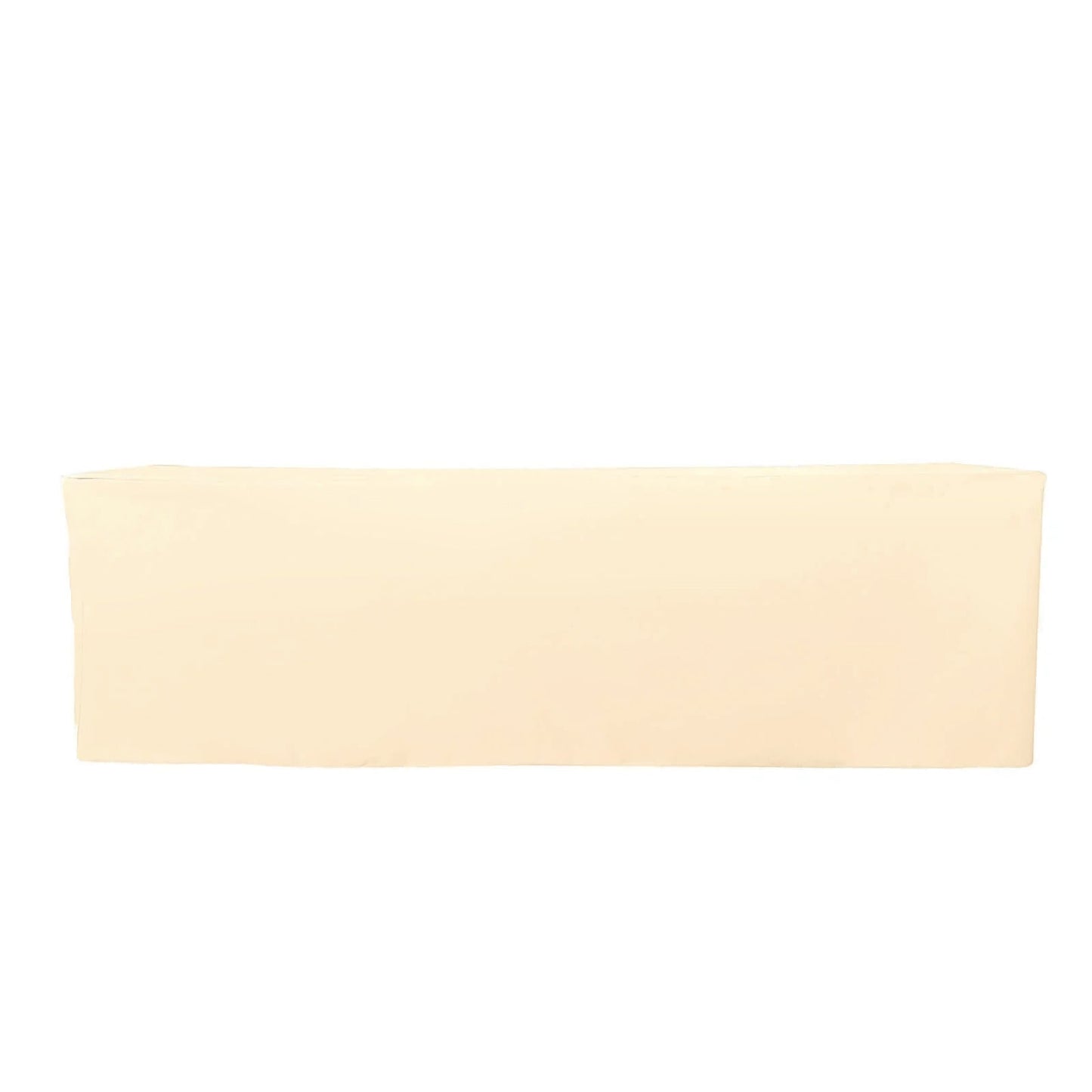 Fitted Polyester 96"x30" Rectangle Tablecloth Beige - Durable and Easy to Maintain Table Cover