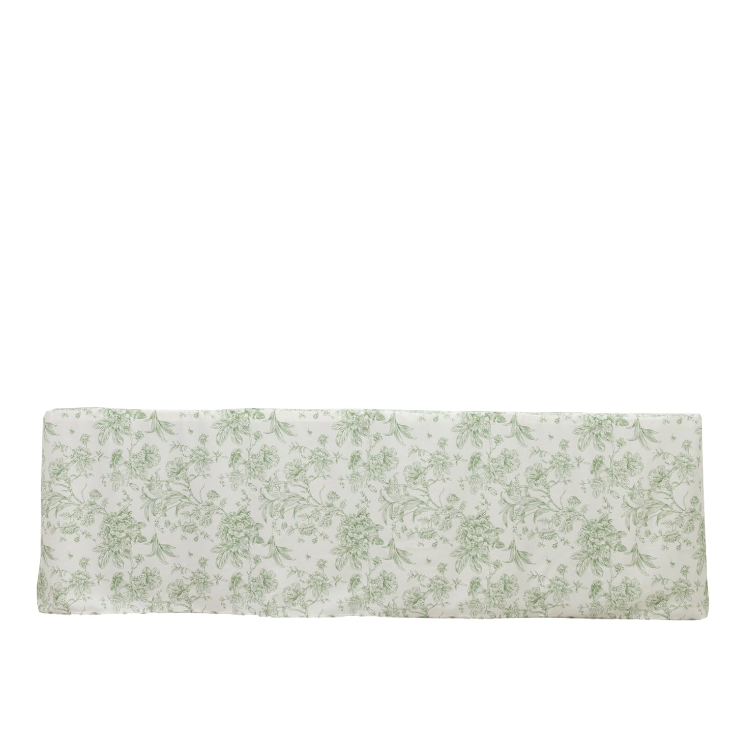 French Toile Fitted Tablecloth 8ft â€“ Dusty Sage Green & White Rectangular Polyester Wrinkle-Resistant Table Cover