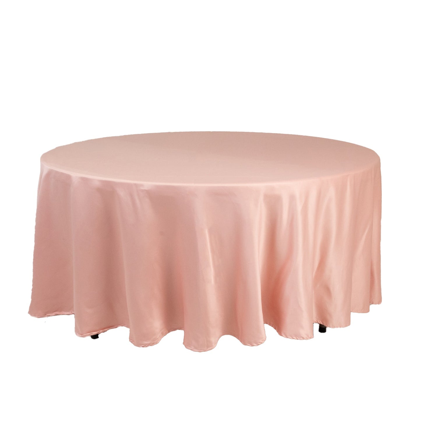 Lamour Satin 108" Round Tablecloth Dusty Rose - Durable & Silk-Like Table Cover