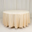 Lamour Satin 108" Round Tablecloth Beige - Durable & Silk-Like Table Cover