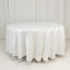 Lamour Satin 108" Round Tablecloth Ivory - Durable & Silk-Like Table Cover