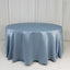 Lamour Satin 120" Round Tablecloth Dusty Blue - Seamless Table Cover with Soft Tempered Sheen