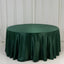 Lamour Satin 120" Round Tablecloth Hunter Emerald Green - Seamless Table Cover with Soft Tempered Sheen