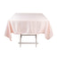 Lamour Satin 54"x54" Square Tablecloth Blush - Durable & Silk-Like Table Cover