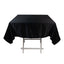 Lamour Satin 54"x54" Square Tablecloth Black - Durable & Silk-Like Table Cover for Weddings & Parties