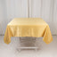 Lamour Satin 54"x54" Square Tablecloth Champagne - Durable & Silk-Like Table Cover