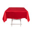 Lamour Satin 54"x54" Square Tablecloth Red - Durable & Silk-Like Table Cover