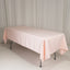 Lamour Satin 60"x102" Rectangle Tablecloth Blush - Durable & Silky Soft Feel Table Cover