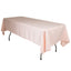 Lamour Satin 60"x102" Rectangle Tablecloth Blush - Durable & Silky Soft Feel Table Cover