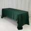 Lamour Satin 60"x126" Rectangle Tablecloth Hunter Emerald Green - Soft & Silk-Like Table Cover