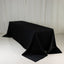Lamour Satin 90"x156" Rectangle Tablecloth Black - Luxurious, Soft Seamless Table Cover for Stylish Settings