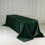 Lamour Satin 90"x156" Rectangle Tablecloth Hunter Emerald Green - Luxurious, Soft Seamless Table Cover