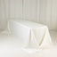 Lamour Satin 90"x156" Rectangle Tablecloth Ivory - Luxurious, Soft Seamless Table Cover