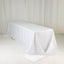 Lamour Satin 90"x156" Rectangle Tablecloth White - Luxurious, Soft Seamless Table Cover for Stylish Settings