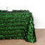 Taffeta 90"x132" Rectangle Tablecloth Green | 3D Leaf Petal Design Seamless Table Cover