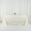 Taffeta 90"x132" Rectangle Tablecloth Ivory | 3D Leaf Petal Design Seamless Table Cover