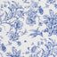 Polyester 70"x70" Square Tablecloth White - Blue French Toile Pattern for Sophisticated Settings