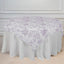 Polyester 70"x70" Table Overlay White - Lavender Lilac French Toile Pattern for Stylish Events