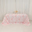 Polyester 90"x132" Rectangle Tablecloth White - Seamless Pink French Toile Pattern for Formal Celebrations