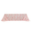 Polyester 90"x156" Rectangle Tablecloth White - Seamless Pink French Toile Pattern for Grand Occasions