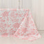 Polyester 90"x156" Rectangle Tablecloth White - Seamless Pink French Toile Pattern for Grand Occasions