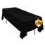 Fire Retardant Premium Polyester 60"x102" Rectangular Tablecloth Black - High-Performance Table Cover