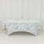 6ft Spandex Fitted Rectangle Tablecloth â€“ White & Dusty Sage Green French Toile Wrinkle-Free Stretch Table Cover