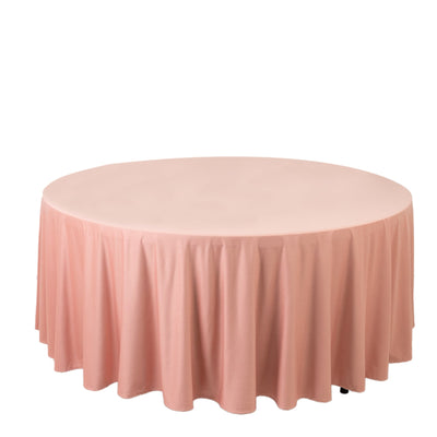 Scuba Round 108" Tablecloth Dusty Rose - Wrinkle Free & Stain Resistant Table Cover