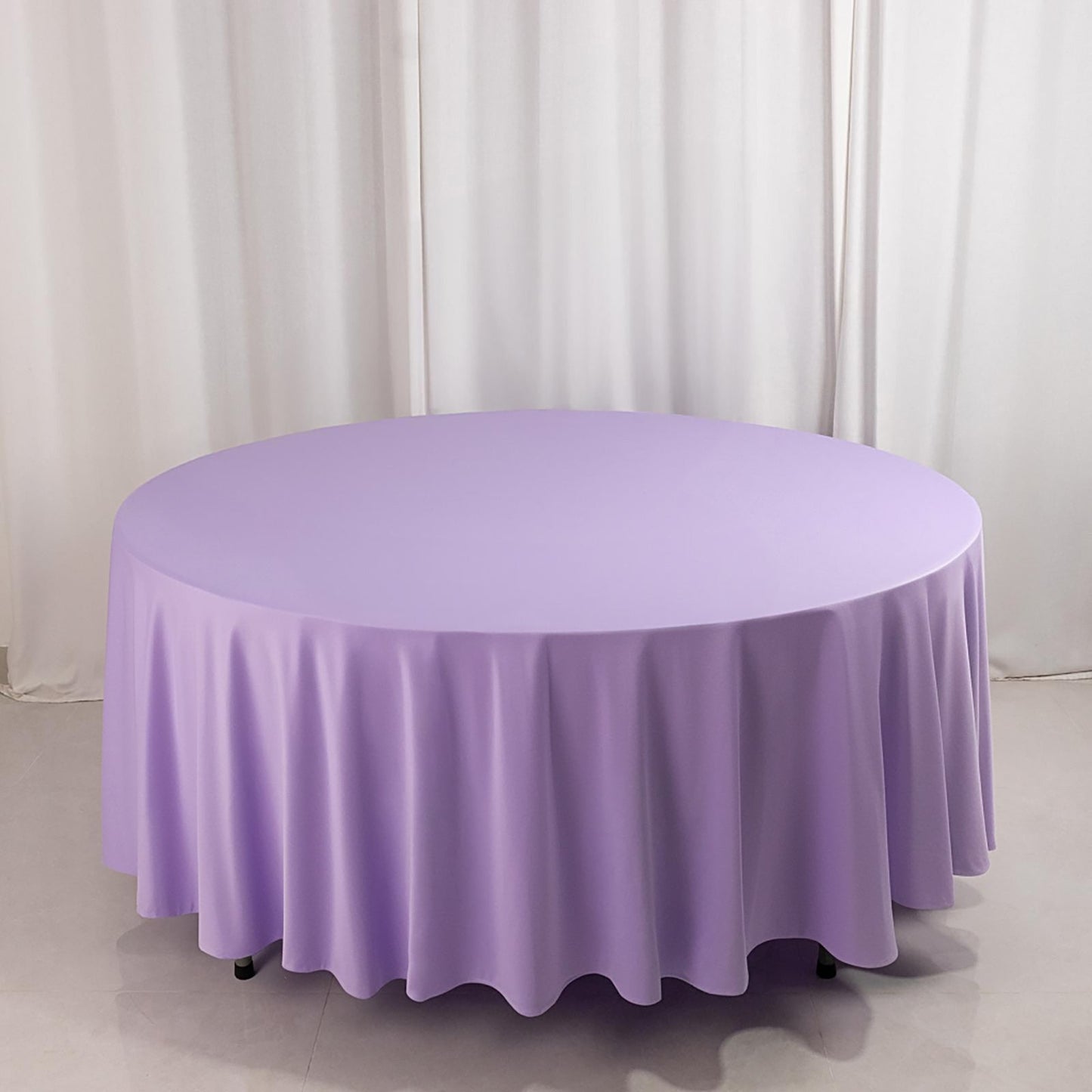 Scuba Round 108" Tablecloth Lavender Lilac - Wrinkle Free & Stain Resistant Table Cover