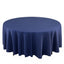 Scuba Round 108" Tablecloth Navy Blue - Wrinkle Free & Stain Resistant Table Cover