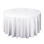 Scuba Round 108" Tablecloth White - Wrinkle Free & Stain Resistant Table Cover for Exquisite Events