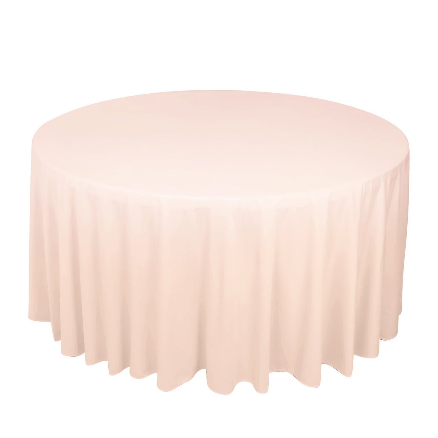 Scuba Round 120" Tablecloth Blush - Wrinkle Free & Stain Resistant Seamless Table Cover