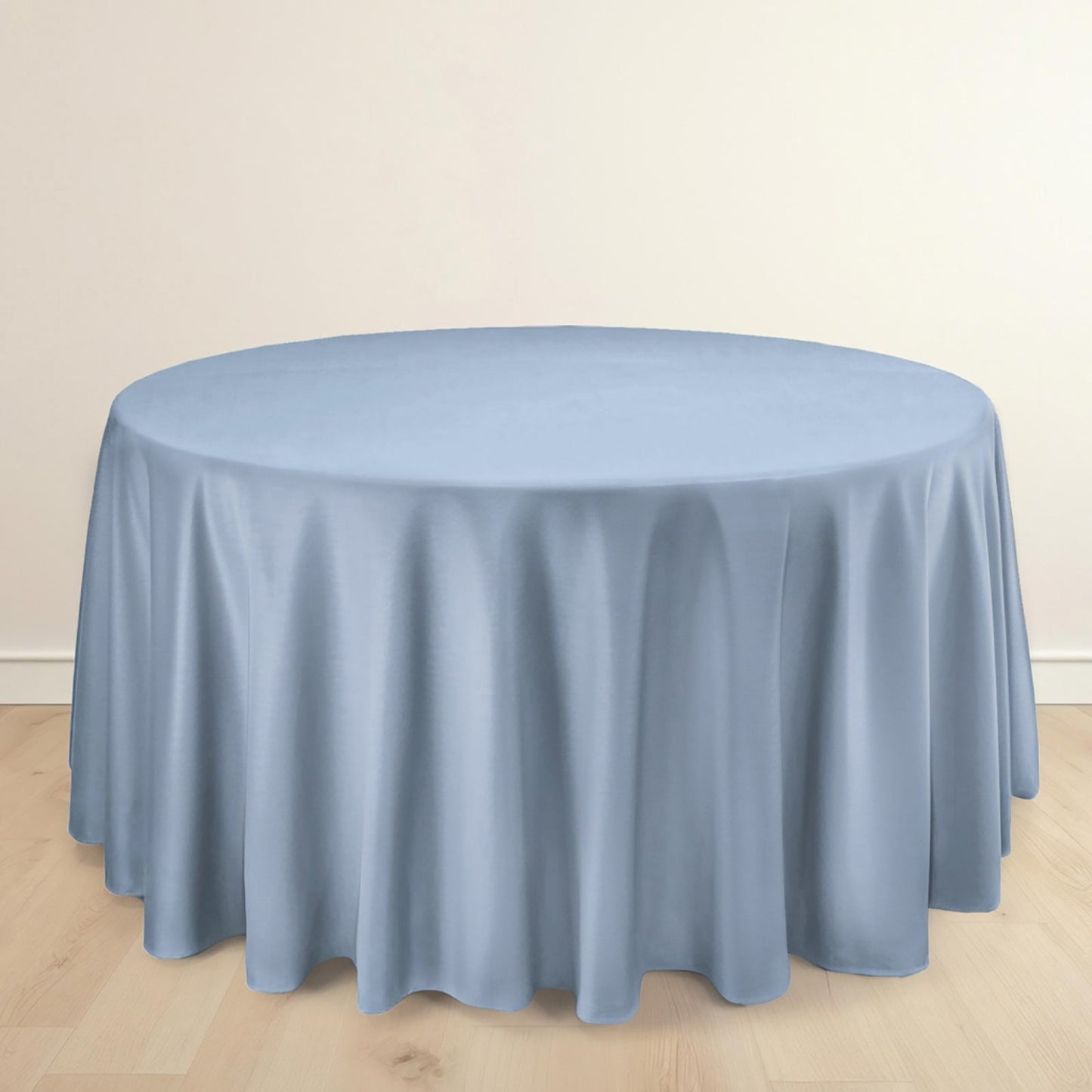 Scuba Round 120" Tablecloth Dusty Blue - Wrinkle Free & Stain Resistant Seamless Table Cover