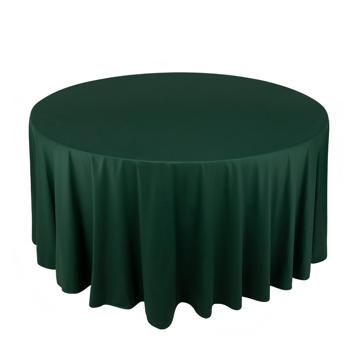 Scuba Round 120" Tablecloth Hunter Emerald Green - Wrinkle Free & Stain Resistant Seamless Table Cover