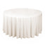 Scuba Round 120" Tablecloth Ivory - Wrinkle Free & Stain Resistant Seamless Table Cover