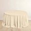 Scuba Round 132" Tablecloth Beige - Wrinkle Free & Stain Resistant Seamless Table Cover