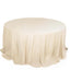 Scuba Round 132" Tablecloth Beige - Wrinkle Free & Stain Resistant Seamless Table Cover