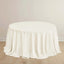 Scuba Round 132" Tablecloth Ivory - Wrinkle Free & Stain Resistant Seamless Table Cover