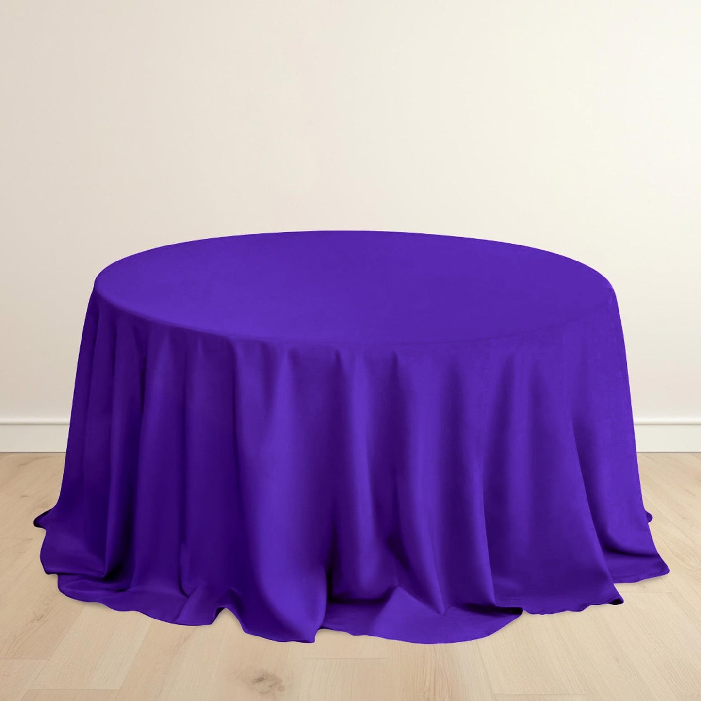 Scuba Round 132" Tablecloth Purple - Wrinkle Free & Stain Resistant Seamless Table Cover
