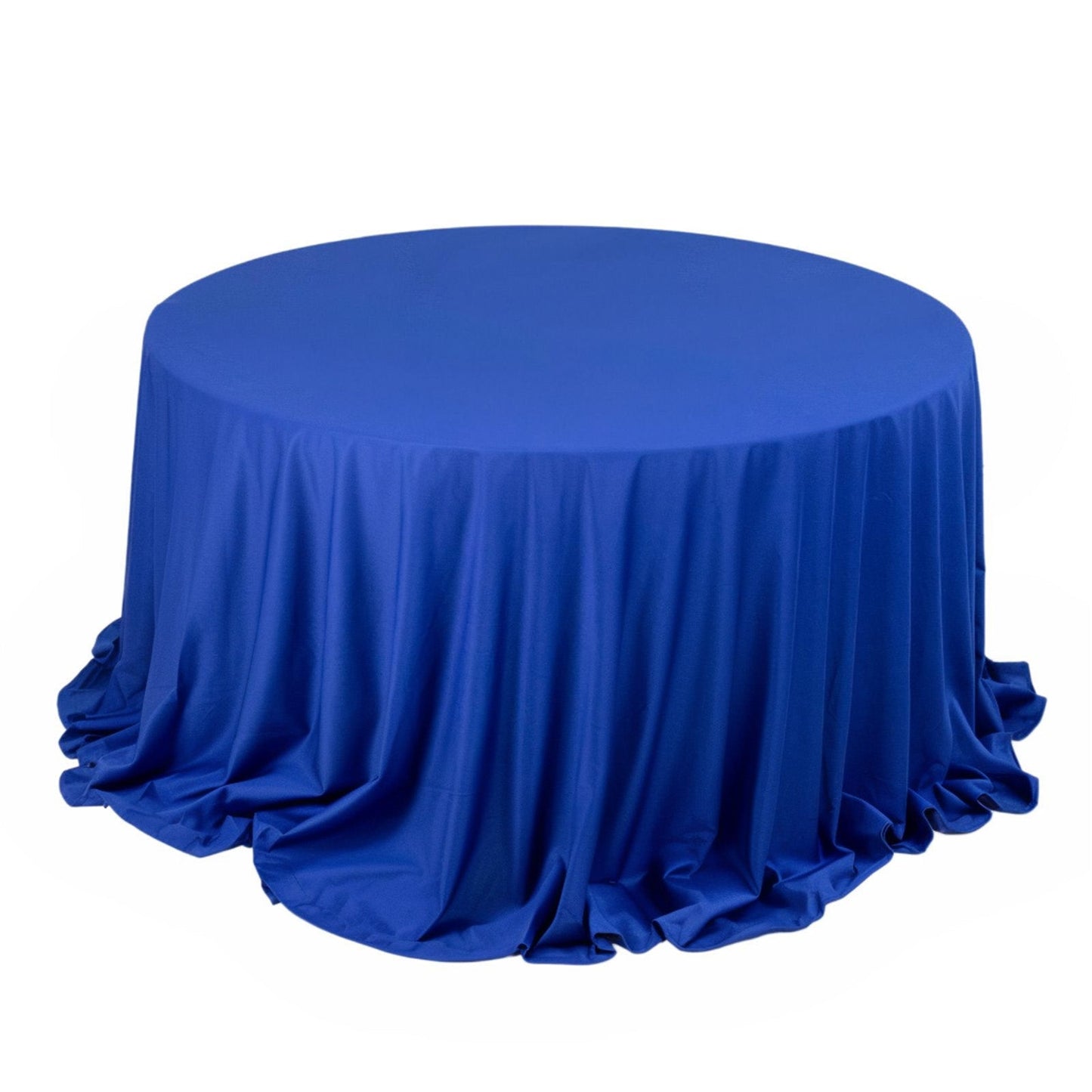 Scuba Round 132" Tablecloth Royal Blue - Wrinkle Free & Stain Resistant Seamless Table Cover