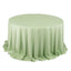 Scuba Round 132" Tablecloth Sage Green - Wrinkle Free & Stain Resistant Seamless Table Cover