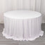 Scuba Round 132" Tablecloth White - Wrinkle Free & Stain Resistant Seamless Table Cover for Weddings & Events